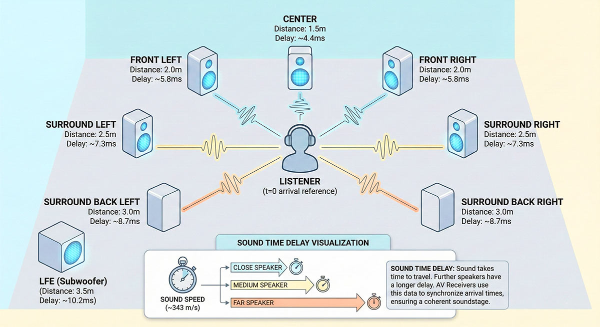 Surround-Sound-speaker-delay