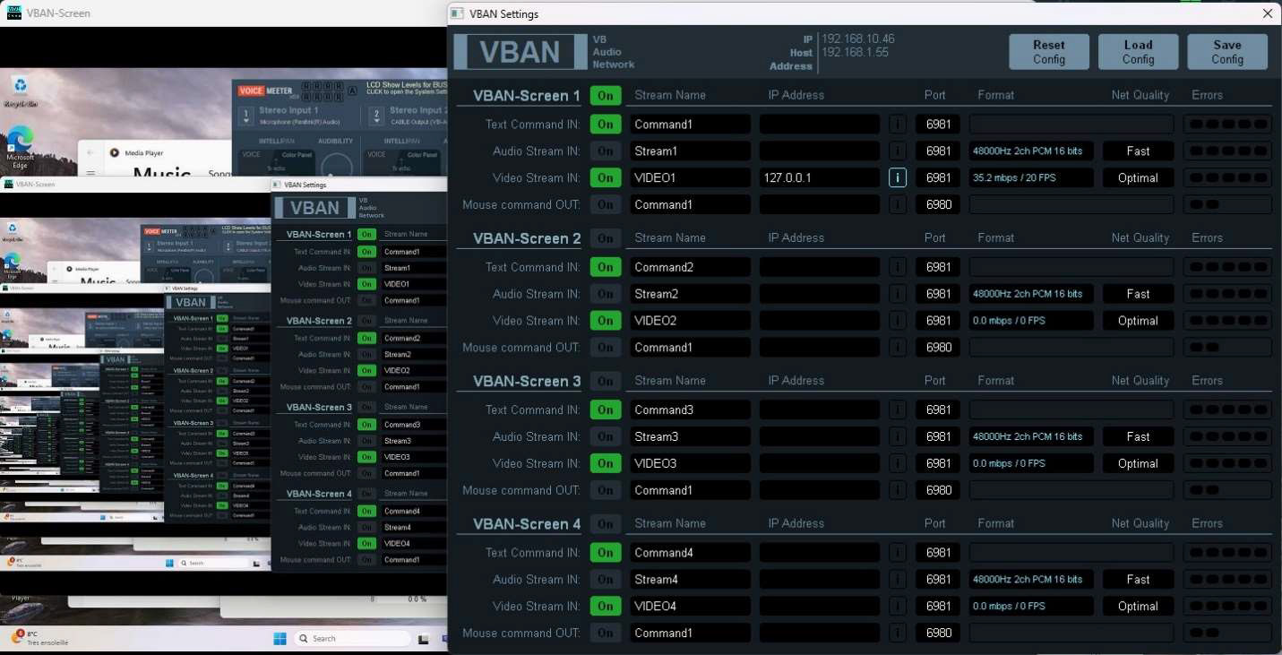 Voicemeeter-vban-settings
