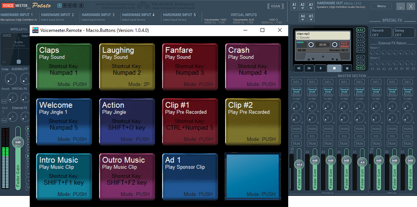 User Guide: Create a Soundboard with VoiceMeeter's Macro Buttons