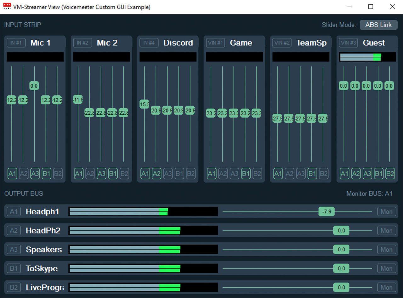 The VoiceMeeter Streamer View VOICEMEETER by VBAUDIO